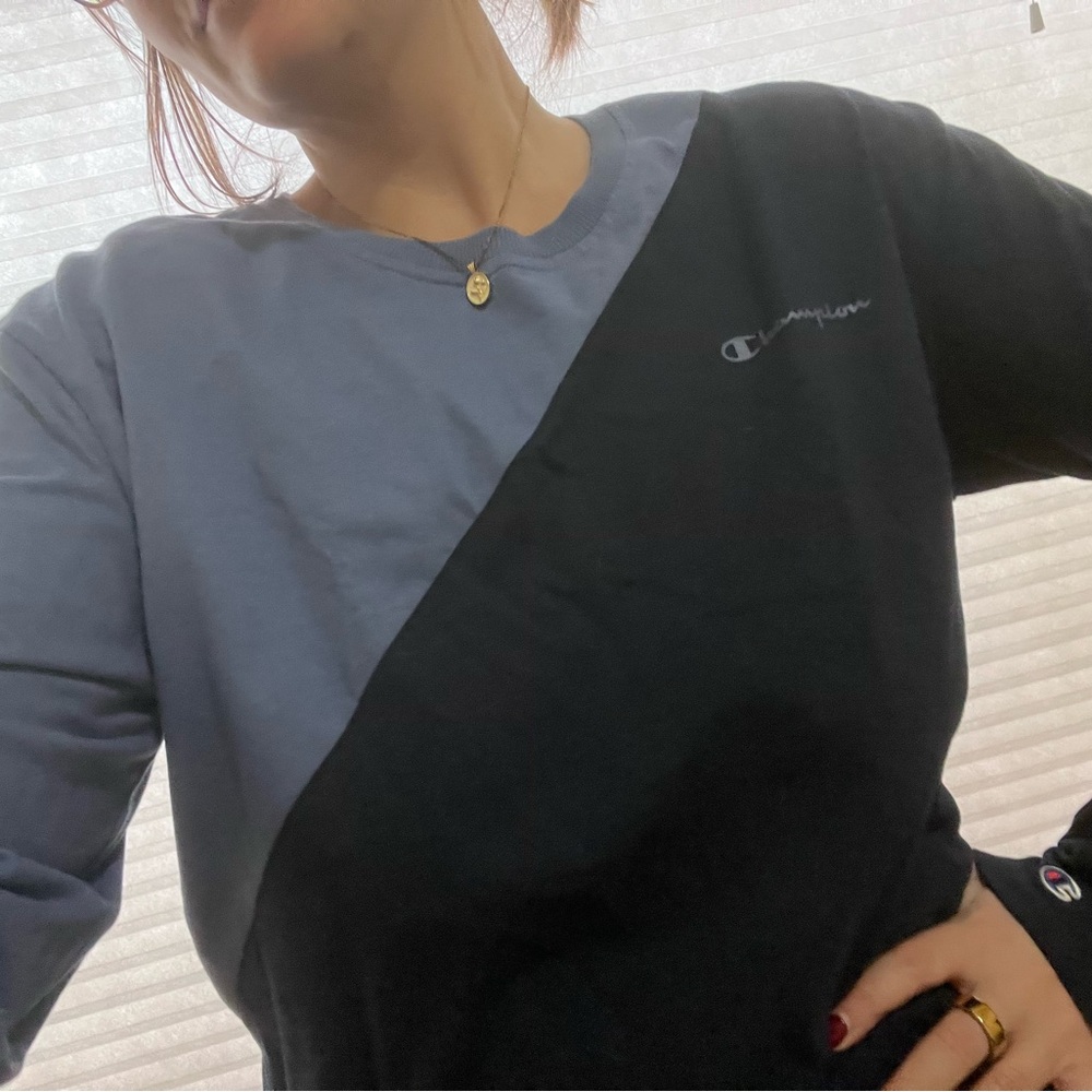 Champion Blue color block Athletic Tee